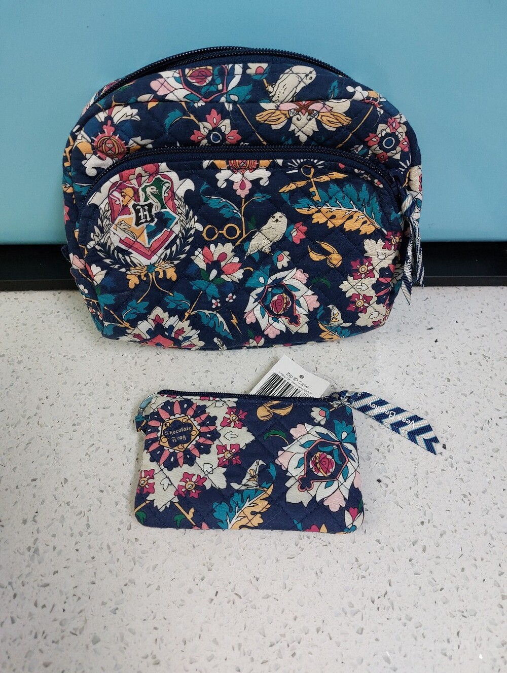 Vera Bradley Harry Potter Home To Hogwarts Medium Cosmetic & Zip ID Case NWT